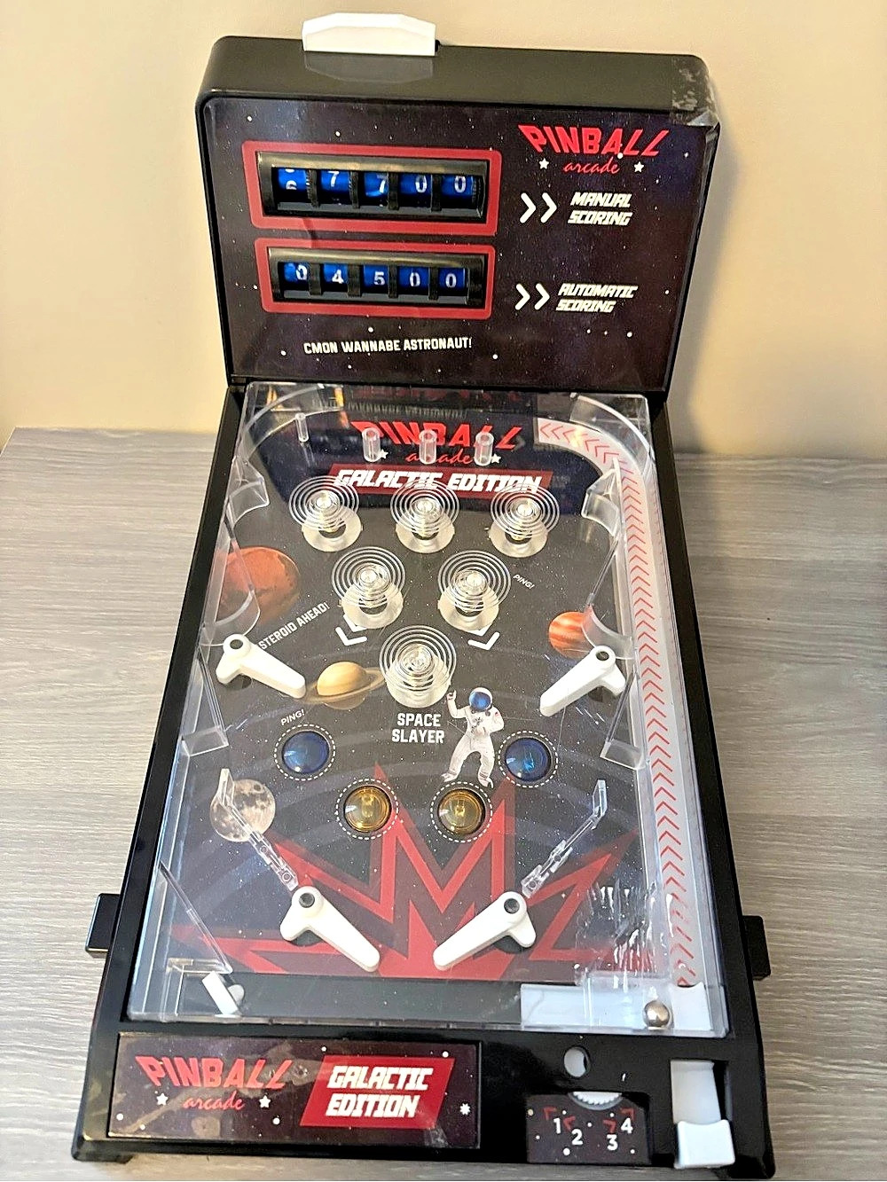 Pinball Arcade Galactic Edition Pinball Machine Black & Red